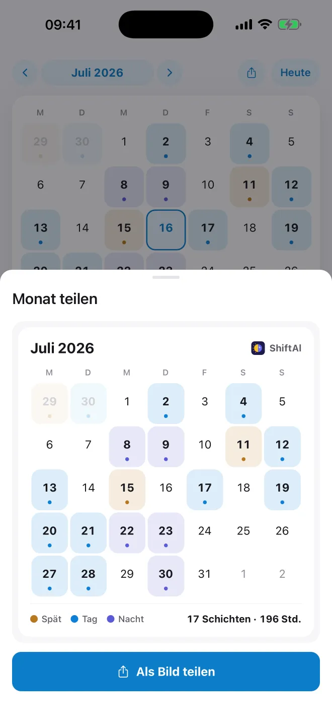 Share your month as an image