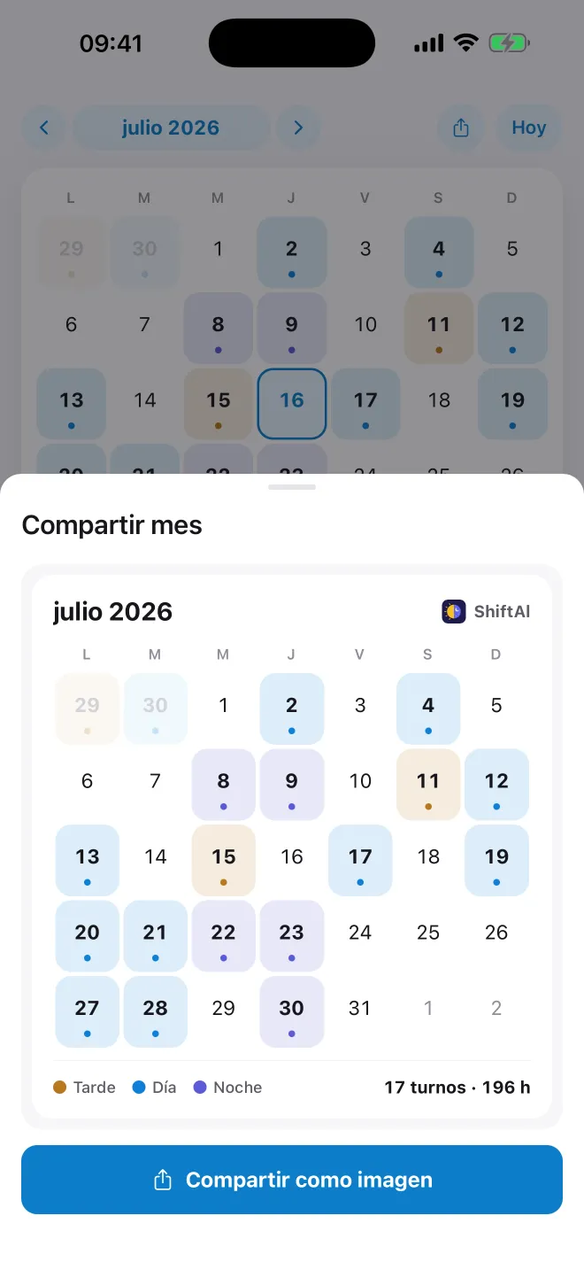 Share your month as an image