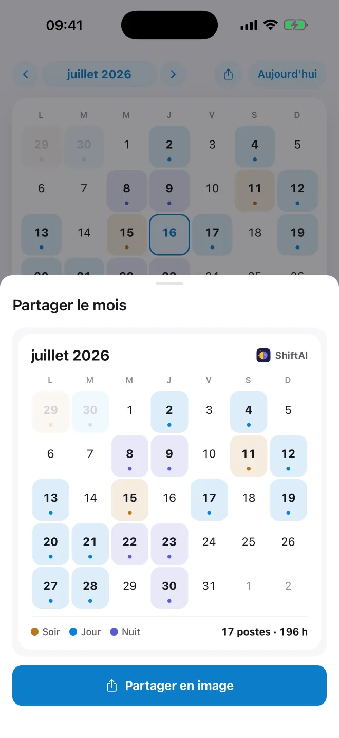 Share your month as an image