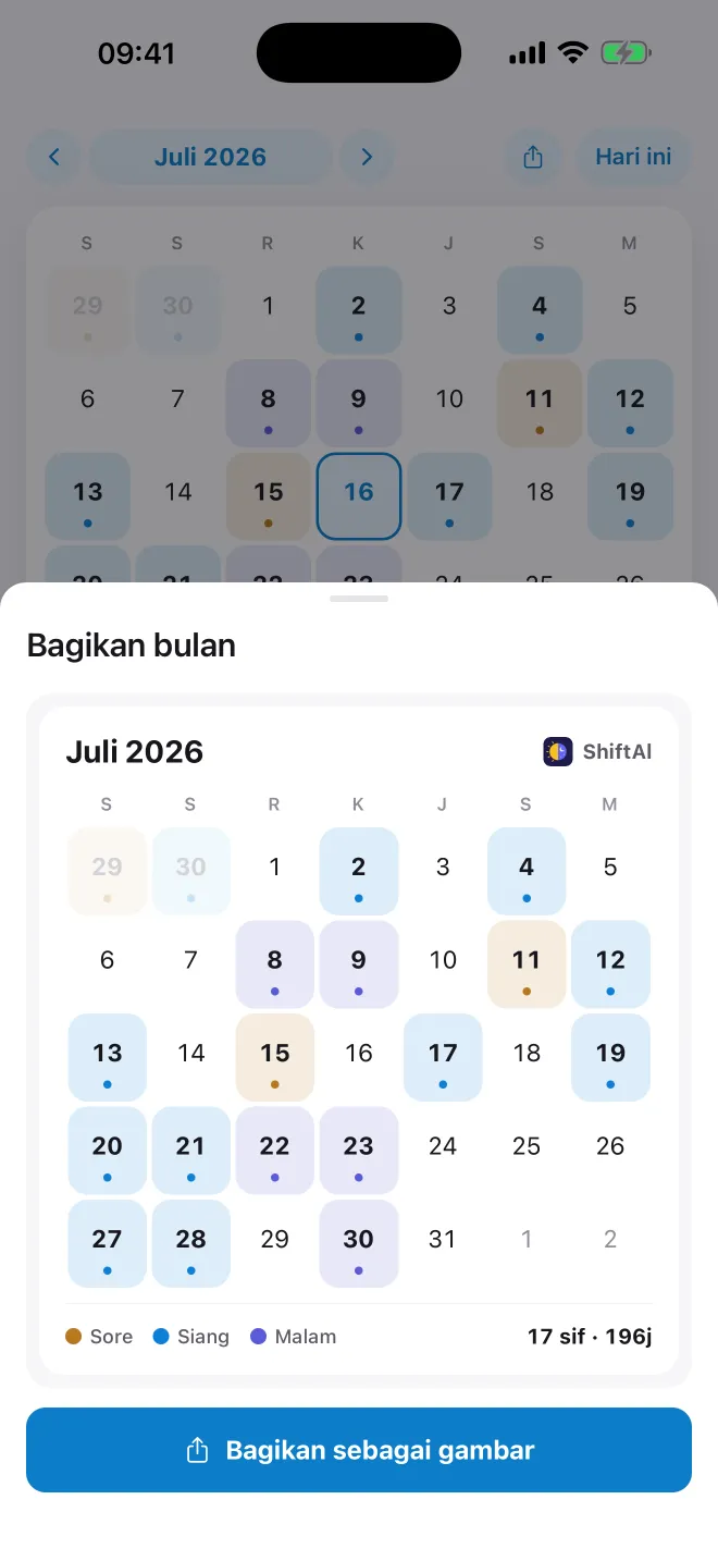 Share your month as an image