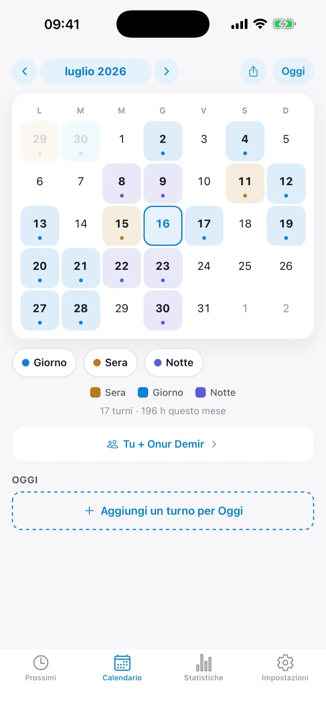 ShiftAl shift calendar