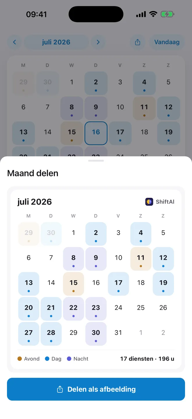 Share your month as an image