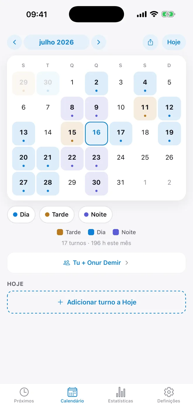 ShiftAl shift calendar