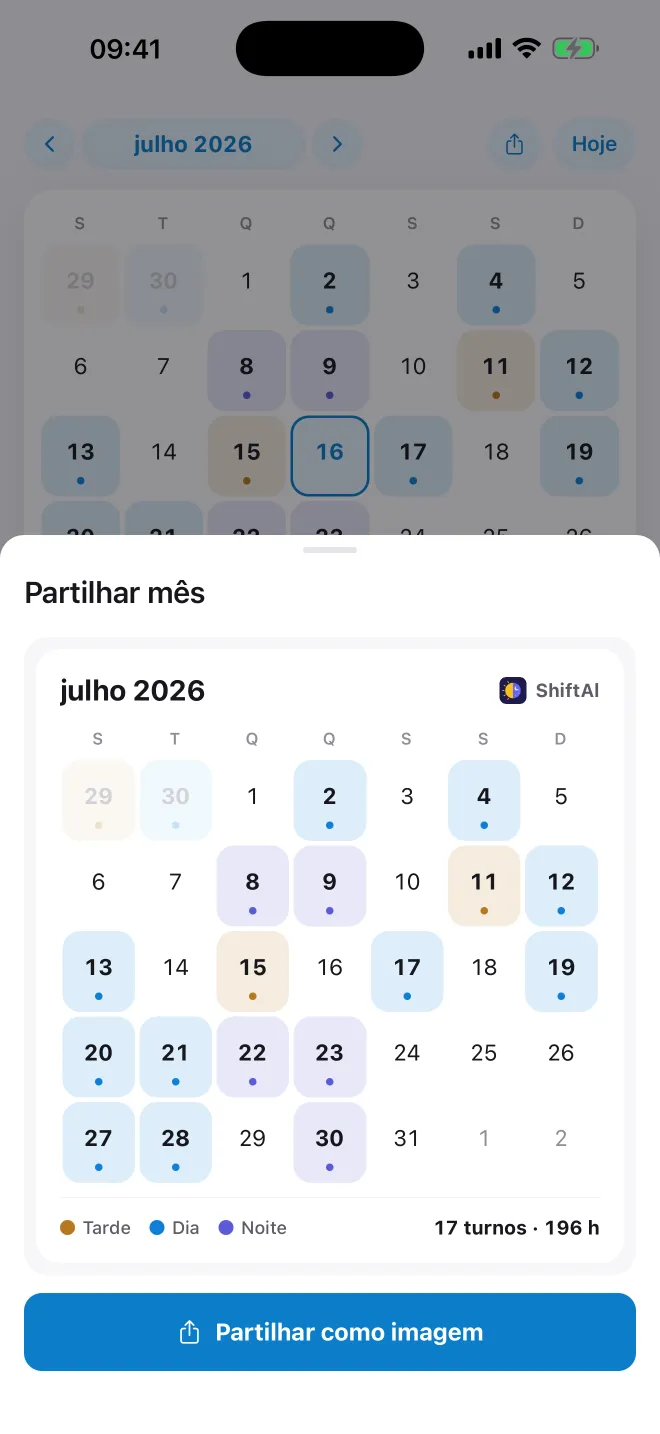 Share your month as an image