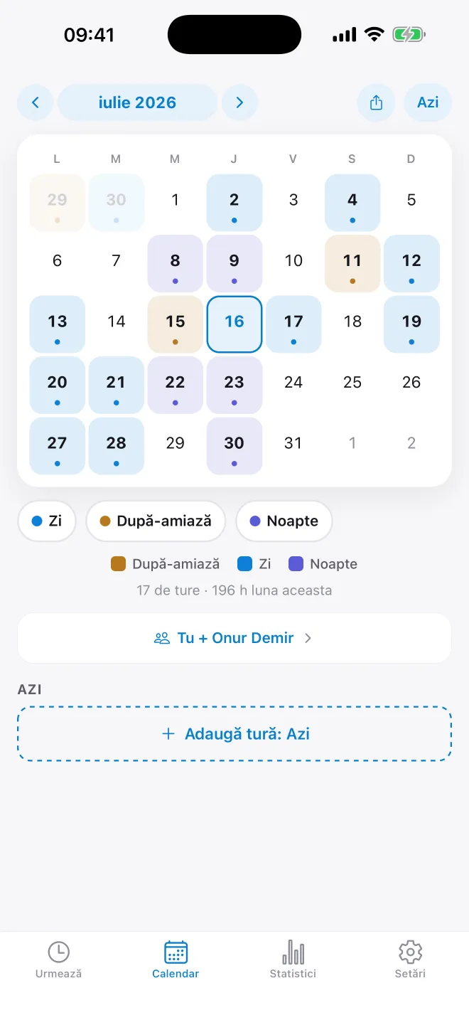ShiftAl shift calendar