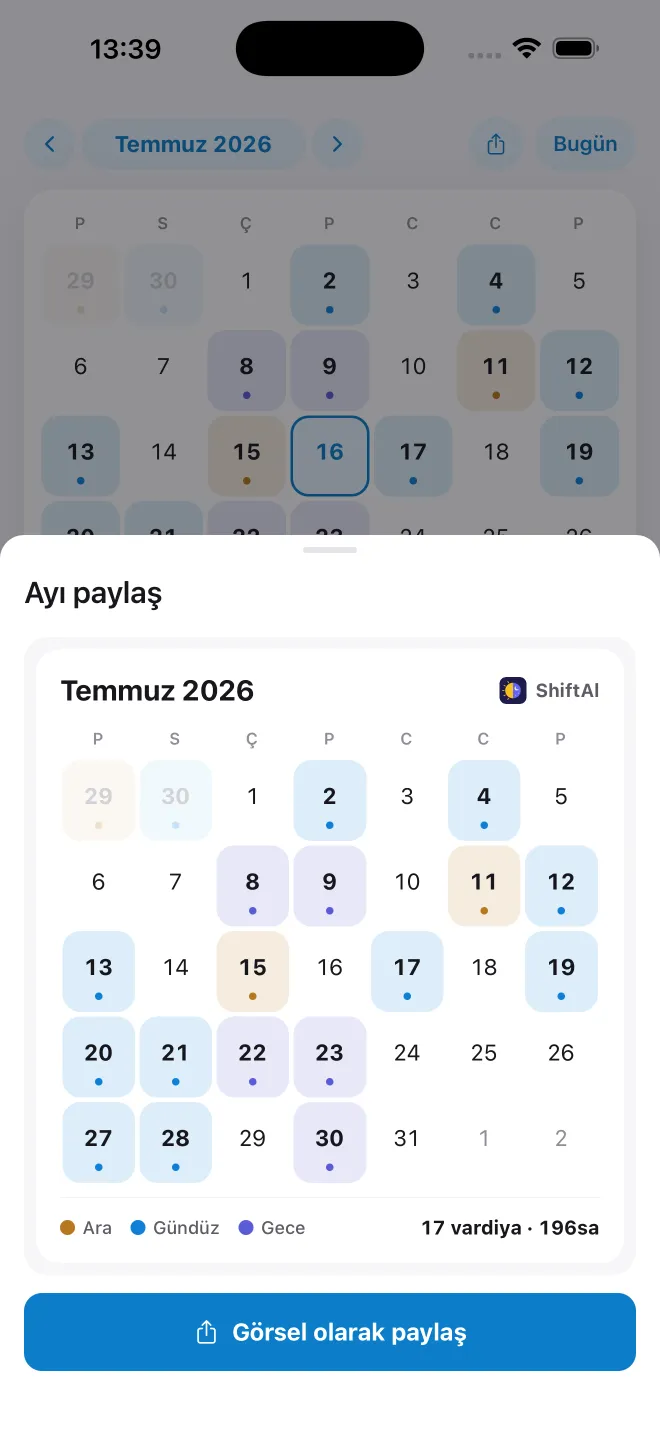 Share your month as an image